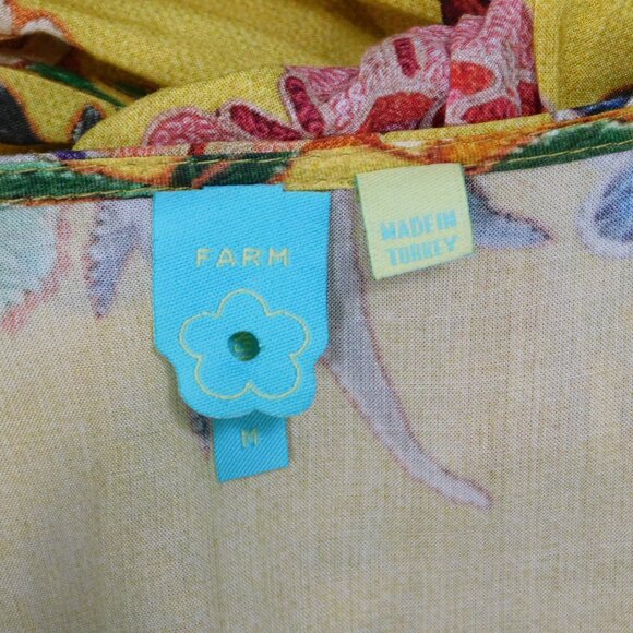 FARM Rio Sunlit Multi-Color Mixed Print Floral Maxi Wrap Dress M (2825) - Picture 4 of 7